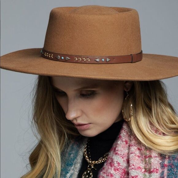 Navajo Inspired Bohemian Wool Boater Hat in BLACK - Picture 14 of 16